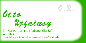 otto ujfalusy business card